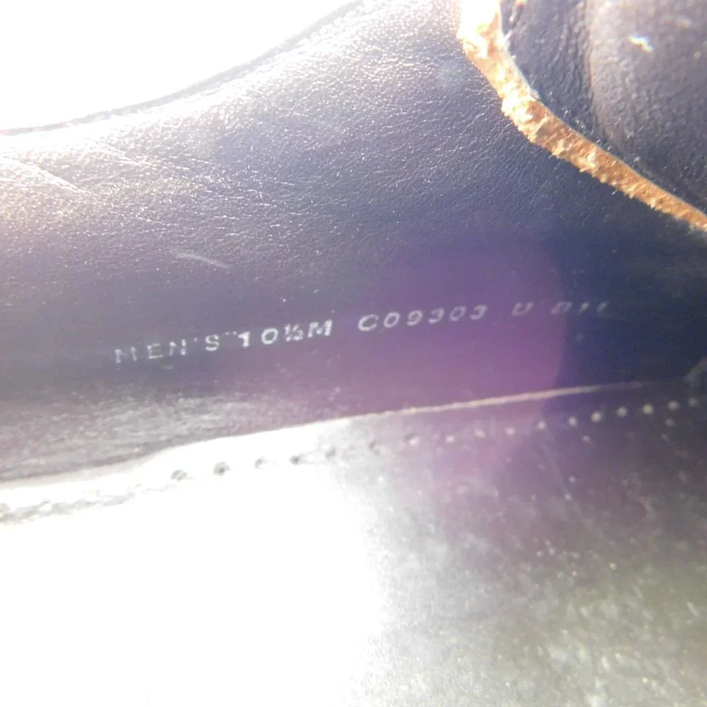 COLE HAAN Nike Air Caramel Brown Leather Wingtip Oxfords Dress Shoes 10.5